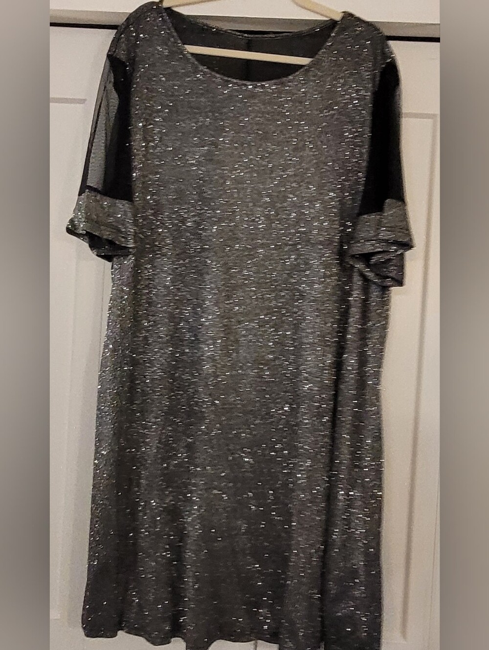 SHEIN Black Sparkle Midi Dress